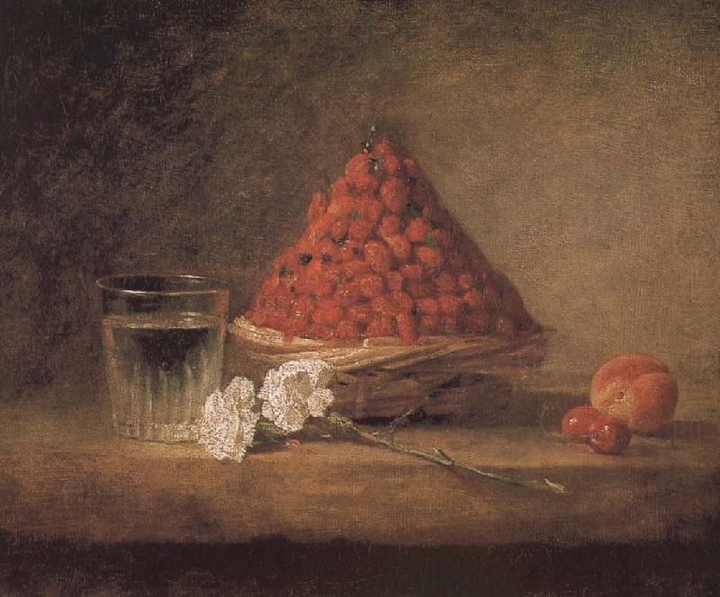 With wild strawberry basket, Jean Baptiste Simeon Chardin